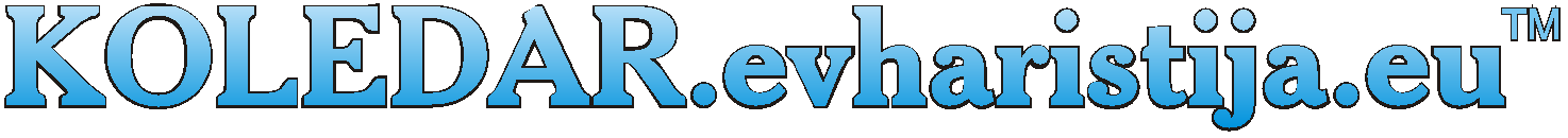 CERKVENI KOLEDAR za teko�i mesec